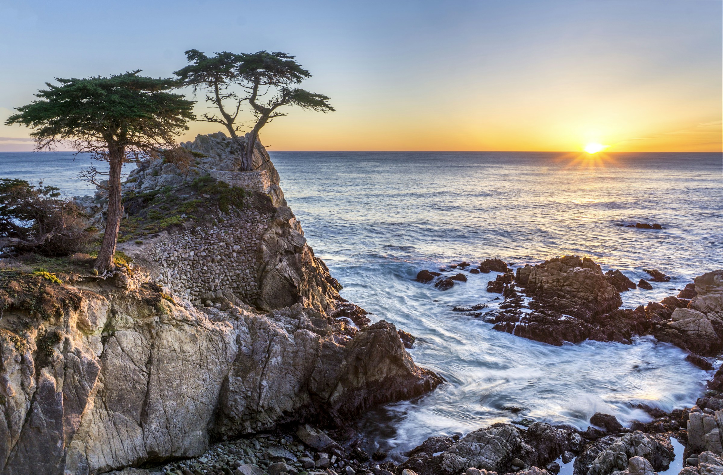 Sunrise waves on the coast